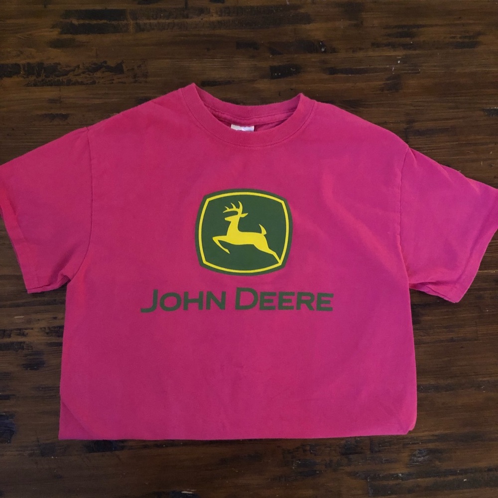 Pink John Deere t-shirt County Girl Small